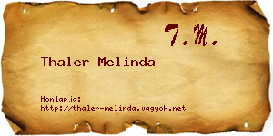 Thaler Melinda névjegykártya
