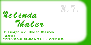 melinda thaler business card